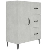 VidaXL Dressoir 69,5x35x90 cm bewerkt hout betongrijs