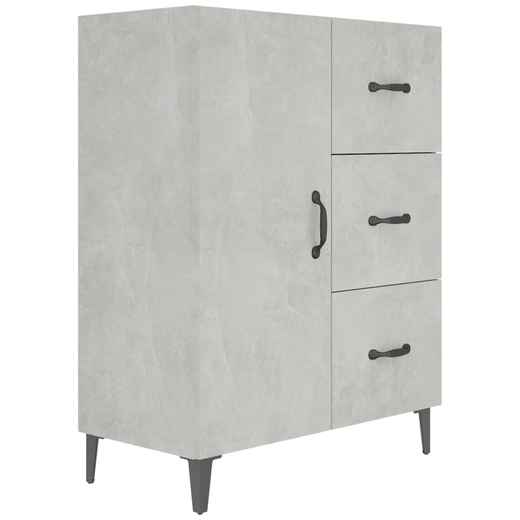 VidaXL Dressoir 69,5x35x90 cm bewerkt hout betongrijs