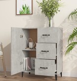 VidaXL Dressoir 69,5x35x90 cm bewerkt hout betongrijs