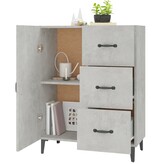 VidaXL Dressoir 69,5x35x90 cm bewerkt hout betongrijs