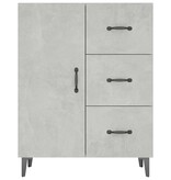 VidaXL Dressoir 69,5x35x90 cm bewerkt hout betongrijs