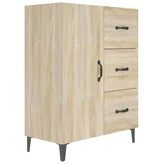 VidaXL Dressoir 69,5x34x90 cm bewerkt hout sonoma eikenkleurig