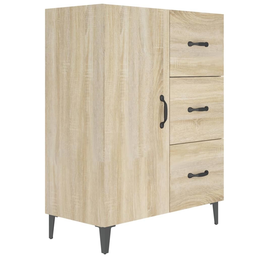 VidaXL Dressoir 69,5x34x90 cm bewerkt hout sonoma eikenkleurig