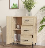 VidaXL Dressoir 69,5x34x90 cm bewerkt hout sonoma eikenkleurig