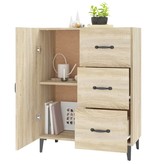 VidaXL Dressoir 69,5x34x90 cm bewerkt hout sonoma eikenkleurig