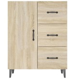VidaXL Dressoir 69,5x34x90 cm bewerkt hout sonoma eikenkleurig