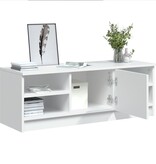 VidaXL Tv-meubel 102x35,5x36,5 cm bewerkt hout wit