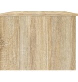 VidaXL Salontafel 102x50x36 cm bewerkt hout wit en sonoma eikenkleurig
