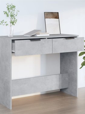 VidaXL Wandtafel 90x36x75 cm bewerkt hout betongrijs