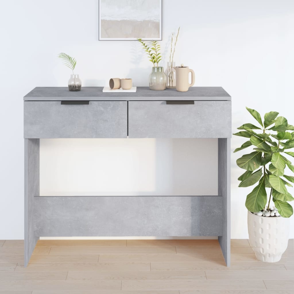 VidaXL Wandtafel 90x36x75 cm bewerkt hout betongrijs
