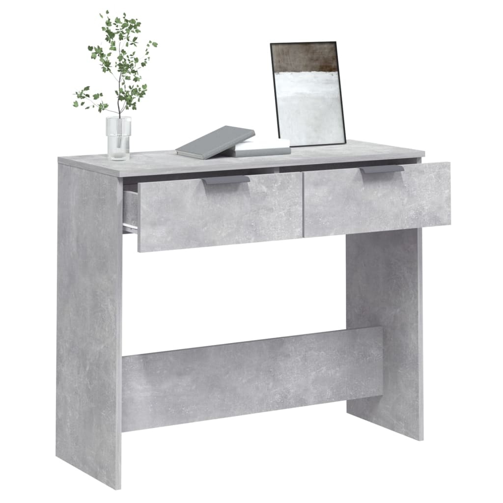 VidaXL Wandtafel 90x36x75 cm bewerkt hout betongrijs