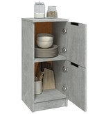 VidaXL Dressoirs 2 st 30x30x70 cm bewerkt hout betongrijs