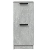 VidaXL Dressoirs 2 st 30x30x70 cm bewerkt hout betongrijs