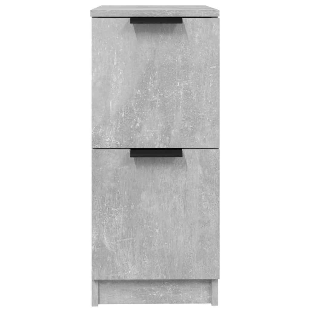VidaXL Dressoirs 2 st 30x30x70 cm bewerkt hout betongrijs