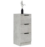 VidaXL Dressoirs 2 st 30x30x70 cm bewerkt hout betongrijs
