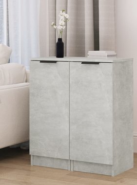 VidaXL Dressoirs 2 st 30x30x70 cm bewerkt hout betongrijs