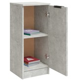 VidaXL Dressoirs 2 st 30x30x70 cm bewerkt hout betongrijs