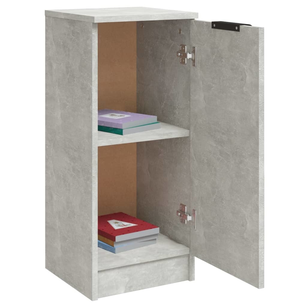 VidaXL Dressoirs 2 st 30x30x70 cm bewerkt hout betongrijs