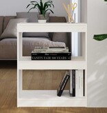 VidaXL Boekenkast/kamerscherm 60x30x71,5 cm massief grenenhout wit