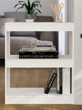 VidaXL Boekenkast/kamerscherm 60x30x71,5 cm massief grenenhout wit