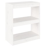 VidaXL Boekenkast/kamerscherm 60x30x71,5 cm massief grenenhout wit