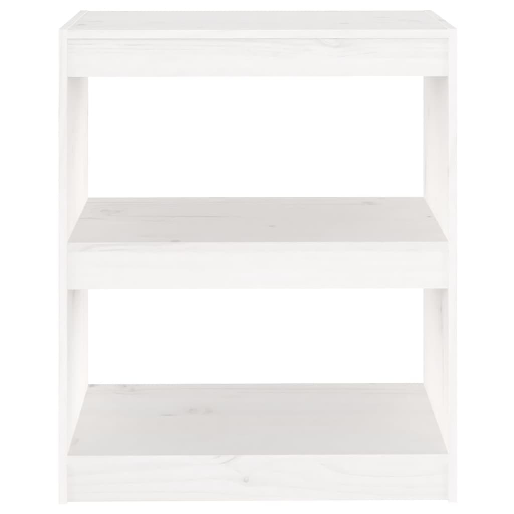 VidaXL Boekenkast/kamerscherm 60x30x71,5 cm massief grenenhout wit