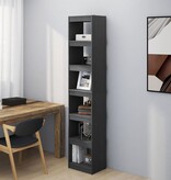 VidaXL Boekenkast/kamerscherm 40x30x199 cm massief grenenhout grijs