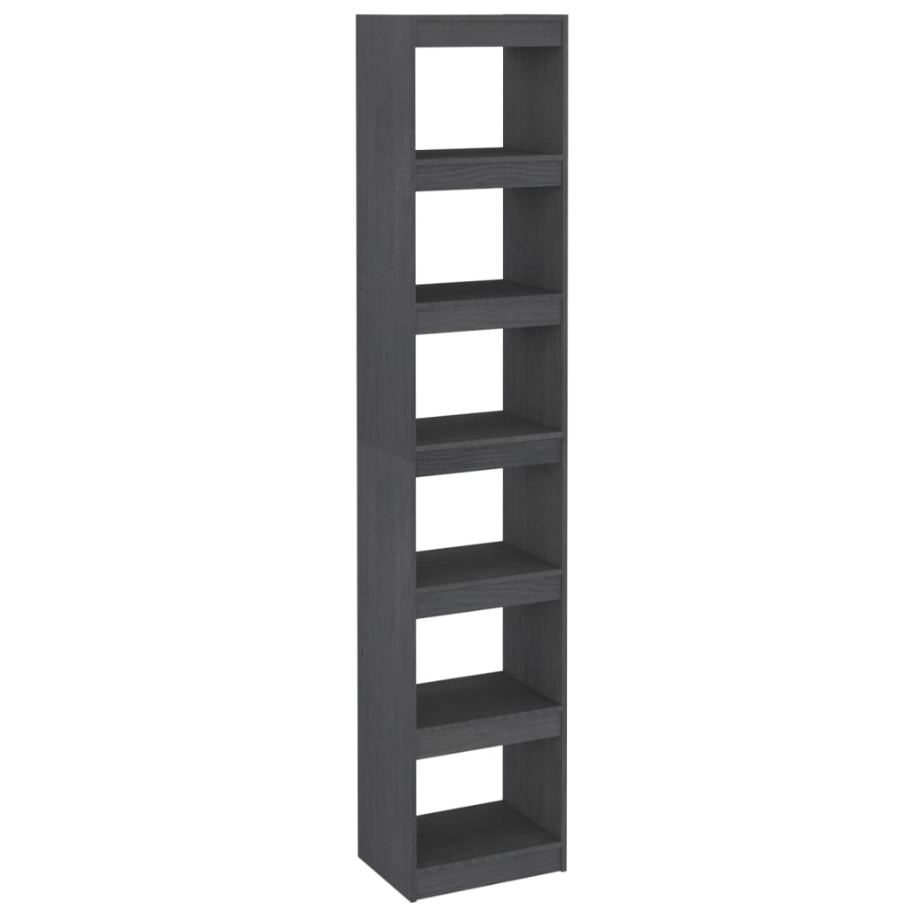 VidaXL Boekenkast/kamerscherm 40x30x199 cm massief grenenhout grijs