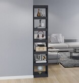 VidaXL Boekenkast/kamerscherm 40x30x199 cm massief grenenhout grijs
