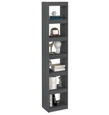 VidaXL Boekenkast/kamerscherm 40x30x199 cm massief grenenhout grijs