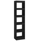 VidaXL Boekenkast/kamerscherm 40x30x167,5 cm massief grenenhout zwart