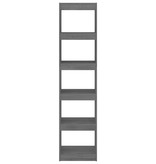 VidaXL Boekenkast/kamerscherm 40x30x167,5 cm massief grenenhout zwart