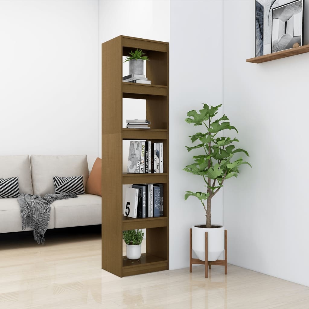 VidaXL Boekenkast/kamerscherm 40x30x167,5 cm grenenhout honingbruin