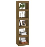 VidaXL Boekenkast/kamerscherm 40x30x167,5 cm grenenhout honingbruin