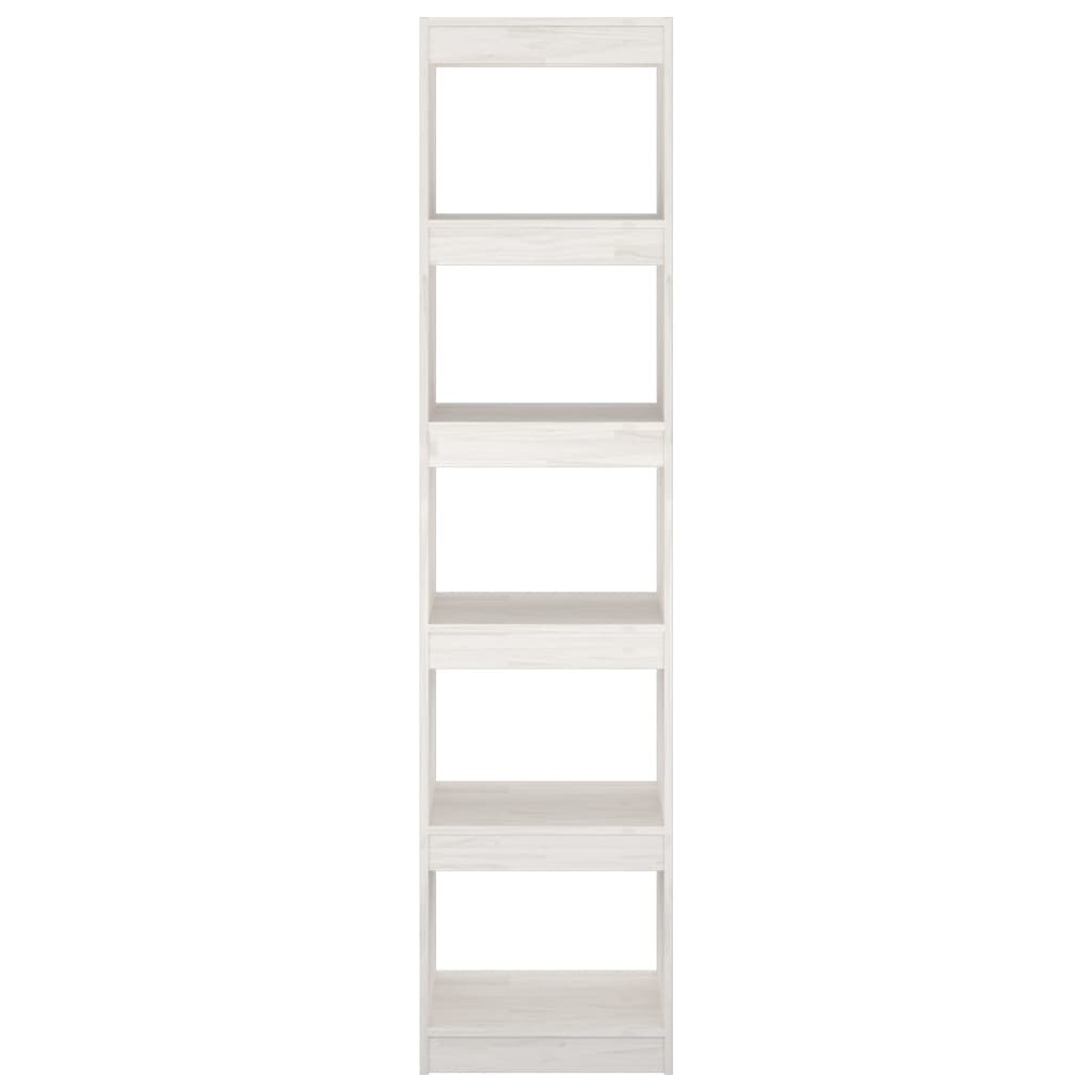 VidaXL Boekenkast/kamerscherm 40x30x167,5 cm massief grenenhout wit