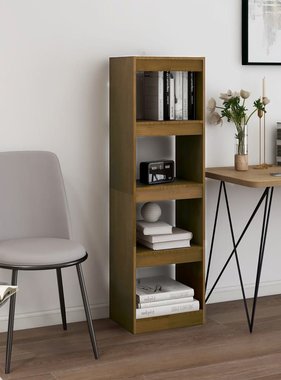 VidaXL Boekenkast/kamerscherm 40x30x135,5 cm grenenhout honingbruin