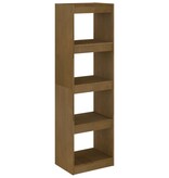VidaXL Boekenkast/kamerscherm 40x30x135,5 cm grenenhout honingbruin