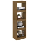 VidaXL Boekenkast/kamerscherm 40x30x135,5 cm grenenhout honingbruin