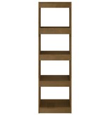 VidaXL Boekenkast/kamerscherm 40x30x135,5 cm grenenhout honingbruin