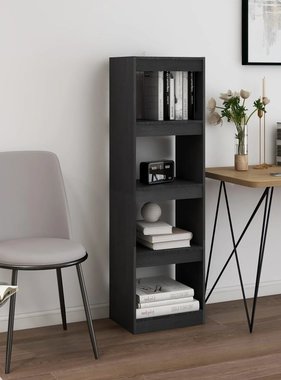 VidaXL Boekenkast/kamerscherm 40x30x135,5 cm grenenhout grijs