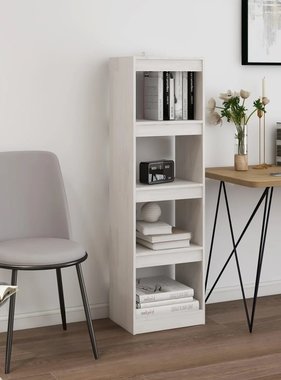 VidaXL Boekenkast/kamerscherm 40x30x135,5 cm grenenhout wit