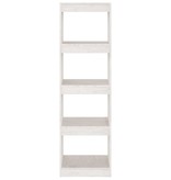 VidaXL Boekenkast/kamerscherm 40x30x135,5 cm grenenhout wit