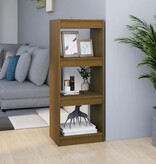 VidaXL Boekenkast/kamerscherm 40x30x103,5 cm grenenhout honingbruin