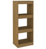 VidaXL Boekenkast/kamerscherm 40x30x103,5 cm grenenhout honingbruin