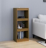 VidaXL Boekenkast/kamerscherm 40x30x103,5 cm grenenhout honingbruin