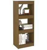 VidaXL Boekenkast/kamerscherm 40x30x103,5 cm grenenhout honingbruin