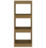 VidaXL Boekenkast/kamerscherm 40x30x103,5 cm grenenhout honingbruin