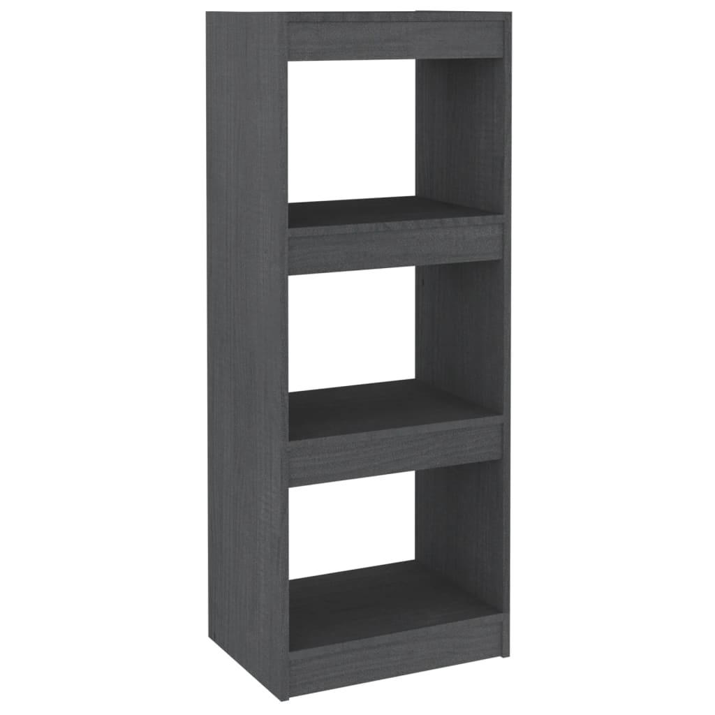 VidaXL Boekenkast/kamerscherm 40x30x103,5 cm massief grenenhout grijs