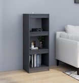 VidaXL Boekenkast/kamerscherm 40x30x103,5 cm massief grenenhout grijs