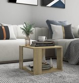 VidaXL Salontafel 40x40x30 cm bewerkt hout sonoma eikenkleurig